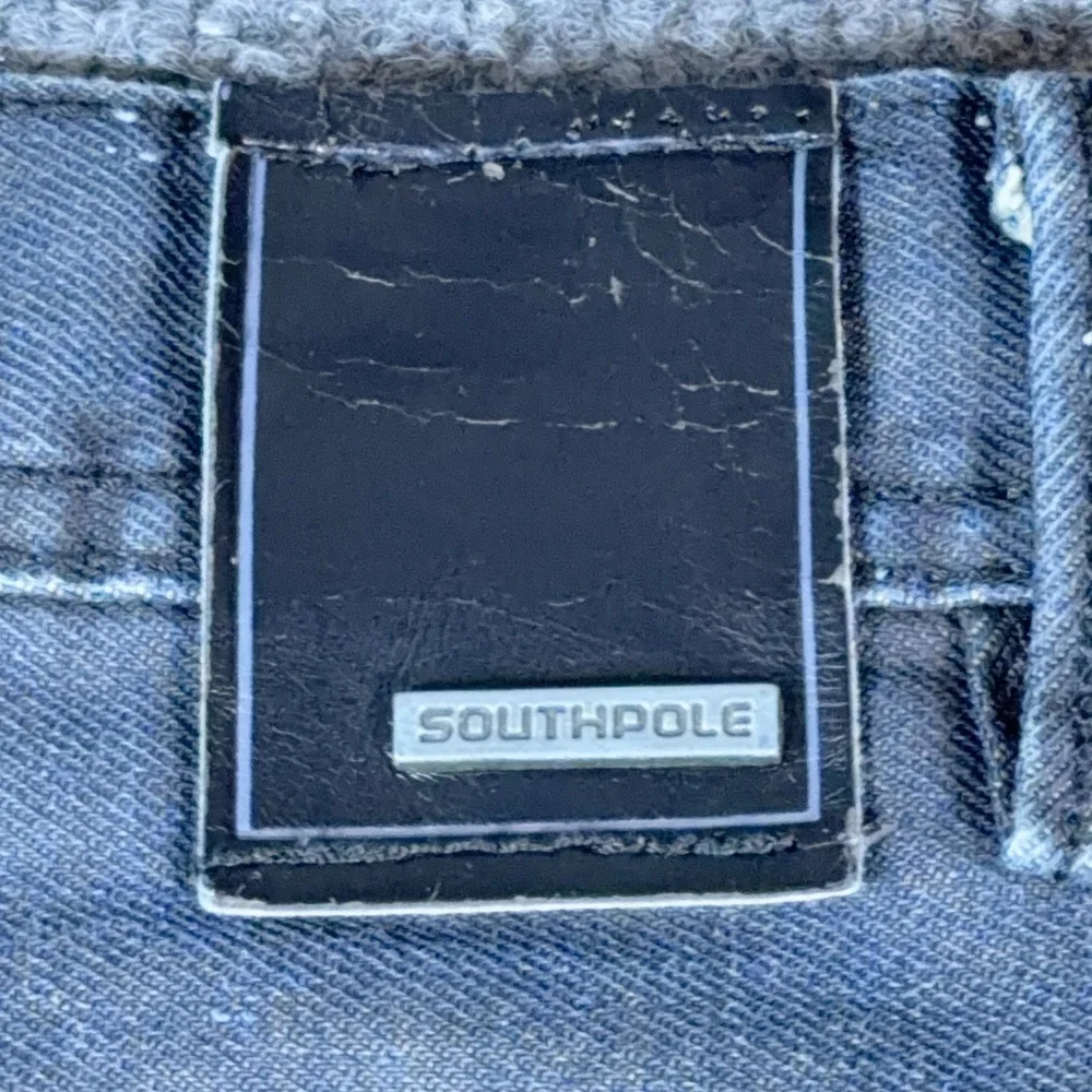Y2K Southpole Authentic Collection Mens Black Faded Straight Leg Jeans W32 L32